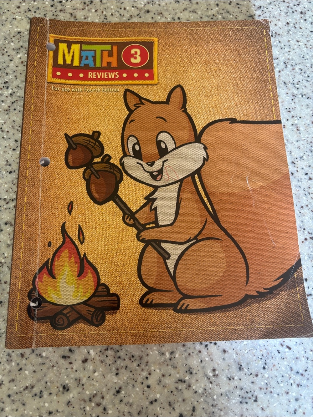 Bob Jones MATH 3 Reviews Workbook - Orange Squirrel Cover